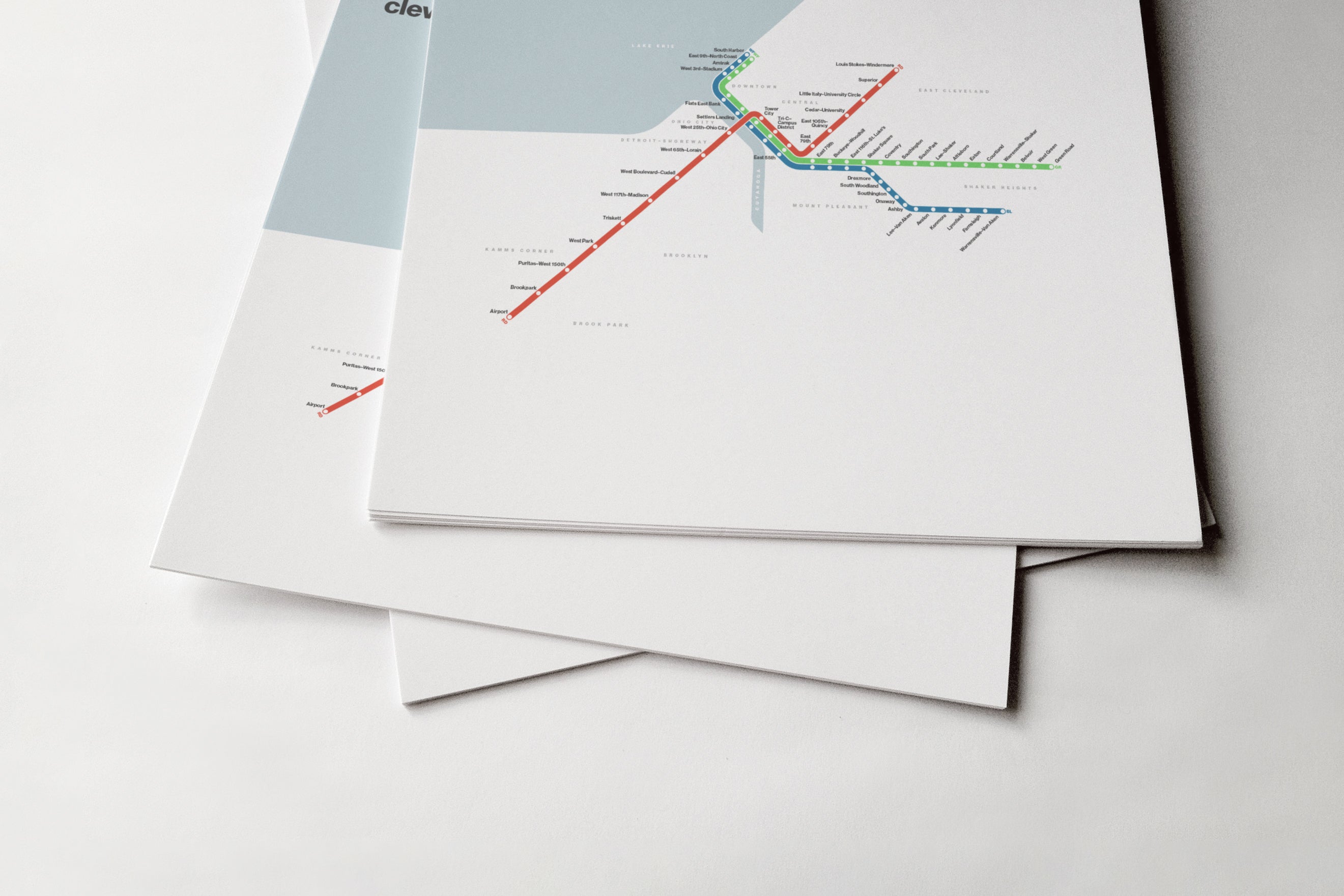 Cleveland RTA Rail / Light Mode System Map