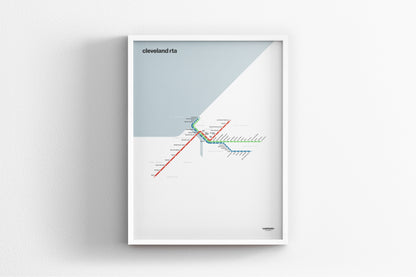 Cleveland RTA Rail / Light Mode System Map