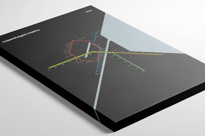 Copenhagen Metro / Dark Mode System Map