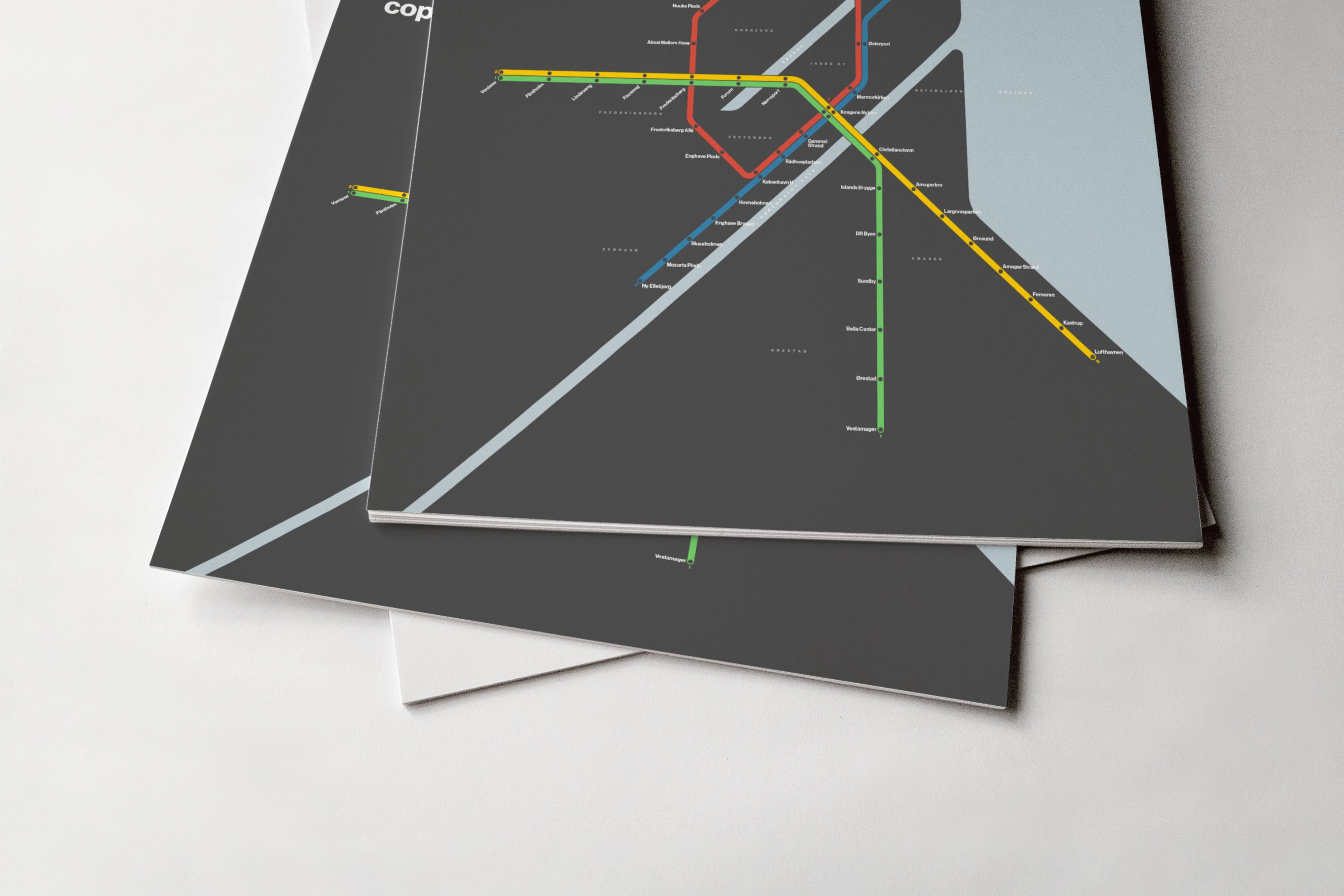 Copenhagen Metro / Dark Mode System Map