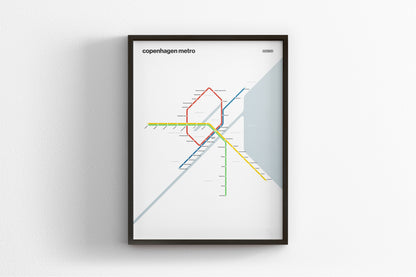 Copenhagen Metro / Light Mode System Map
