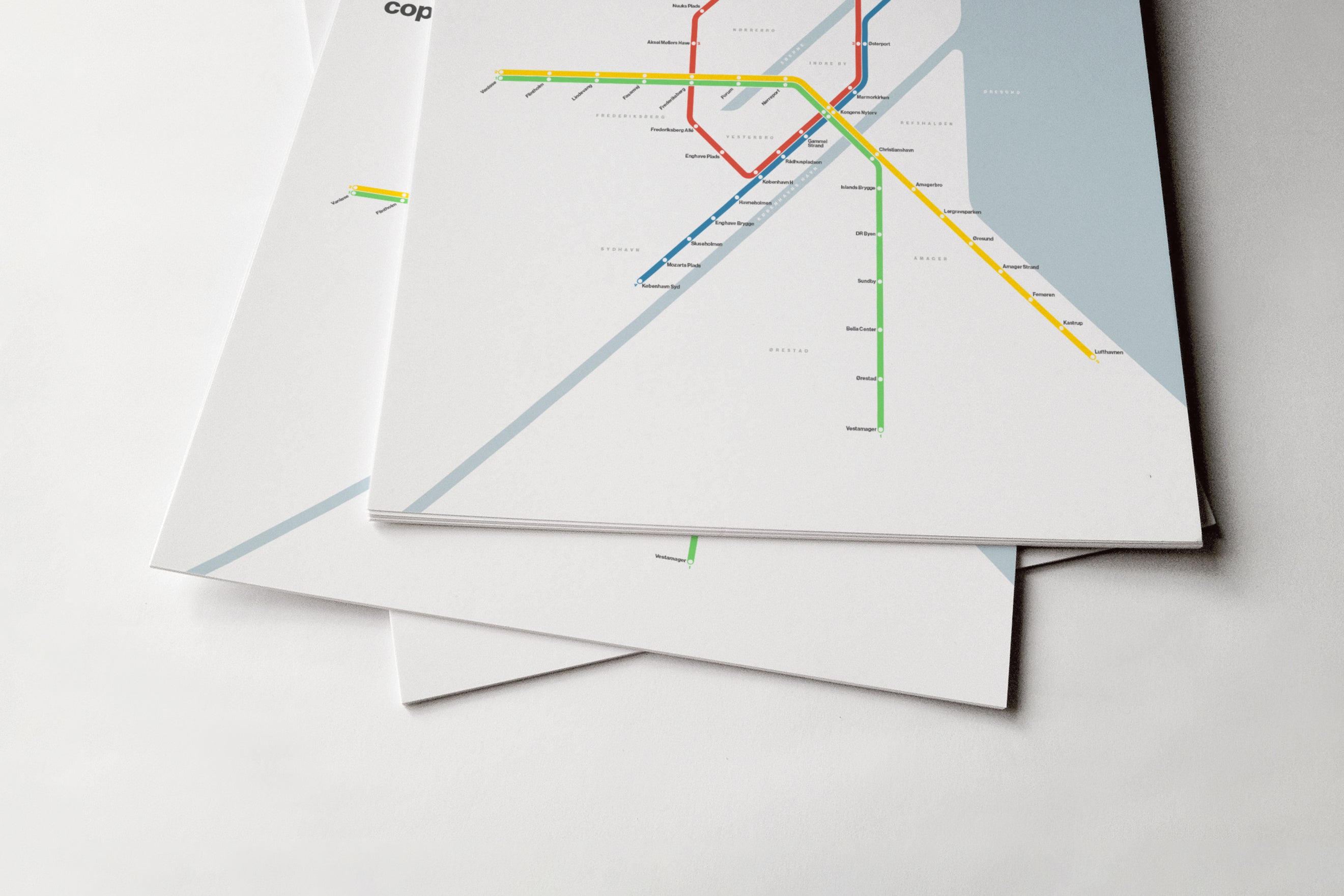 Copenhagen Metro / Light Mode System Map
