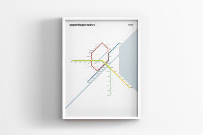 Copenhagen Metro / Light Mode System Map