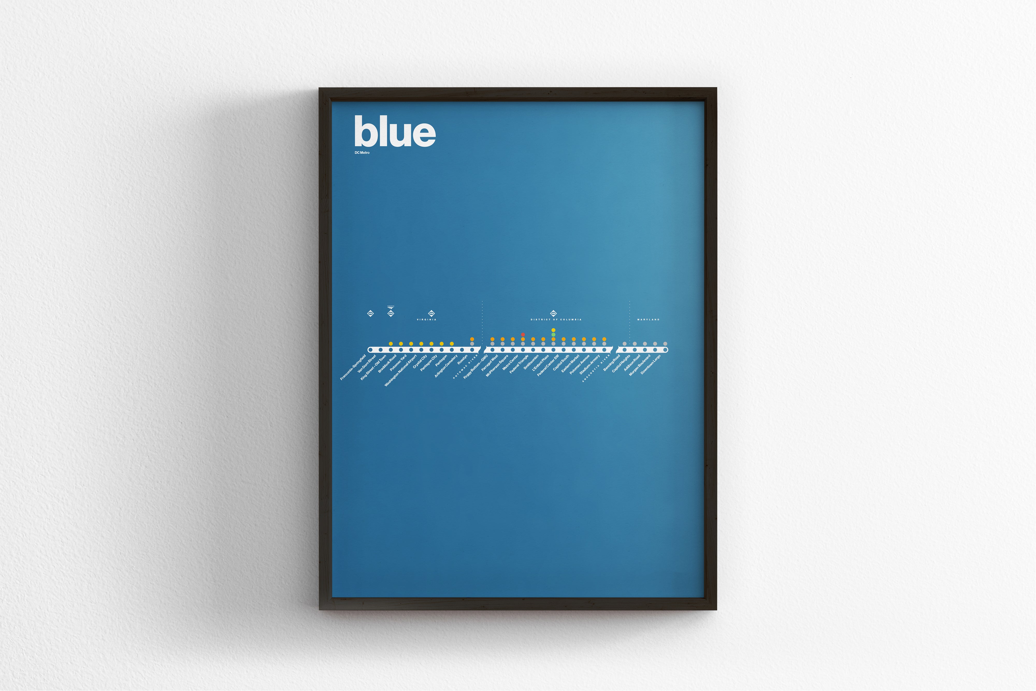 Blue Line Map / DC Metro