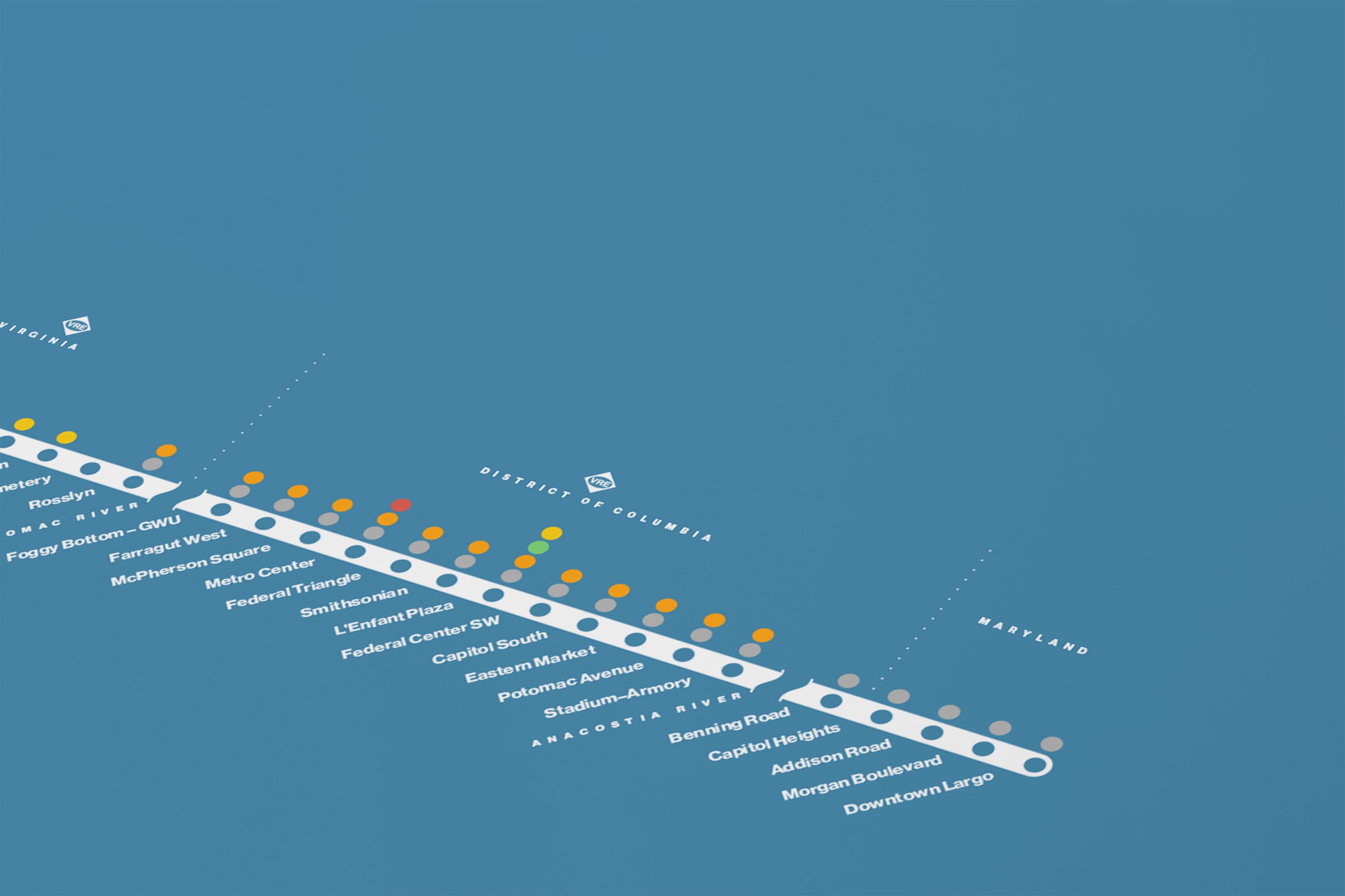 Blue Line Map / DC Metro