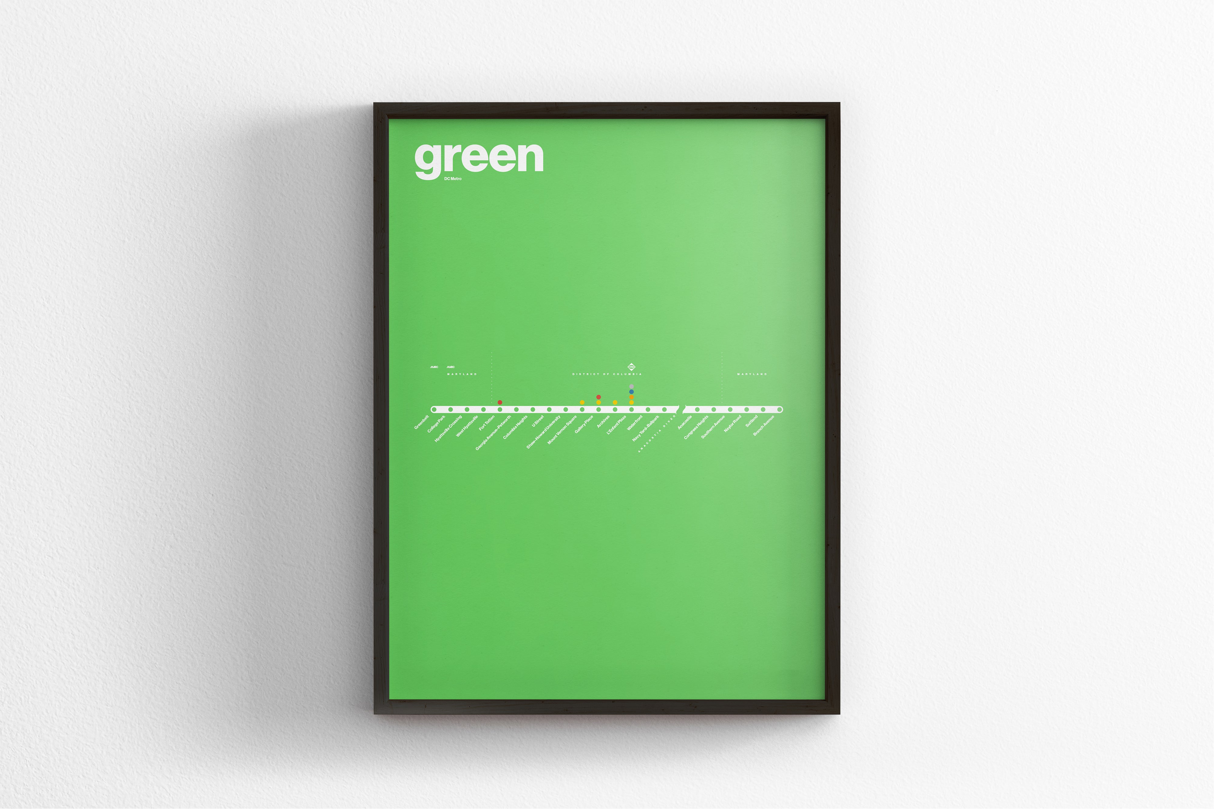 Green Line Map / DC Metro