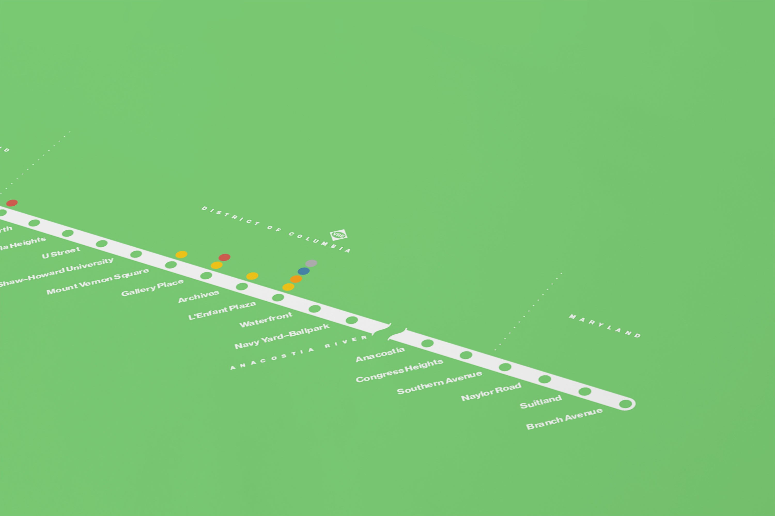 Green Line Map / DC Metro