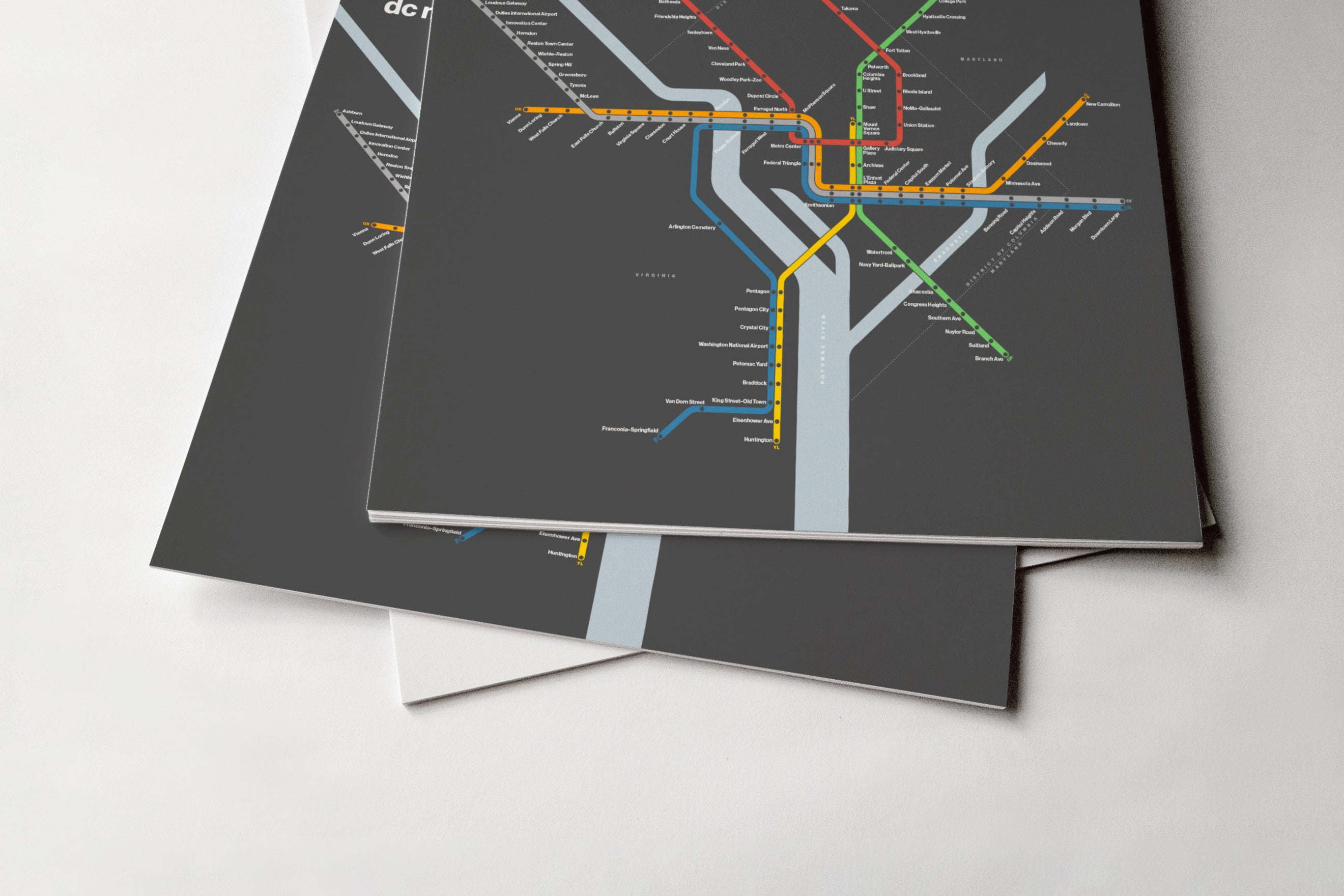 DC Metro / Dark Mode System Map