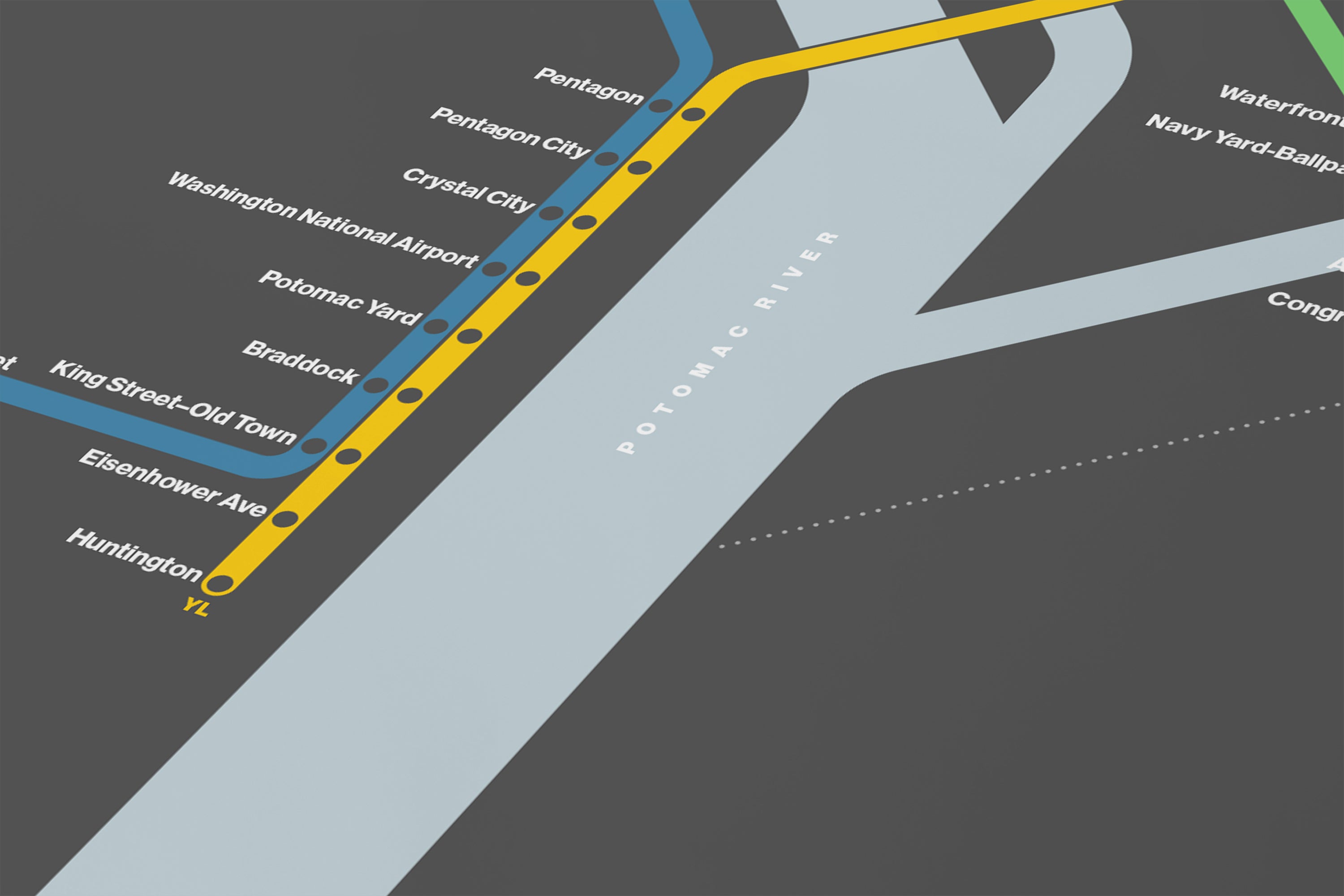 DC Metro / Dark Mode System Map