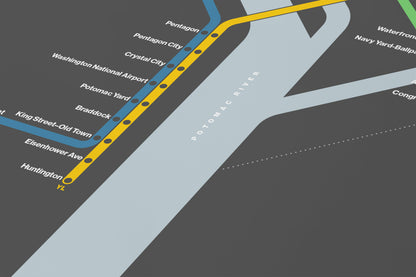 DC Metro / Dark Mode System Map