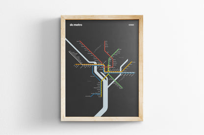 DC Metro / Dark Mode System Map