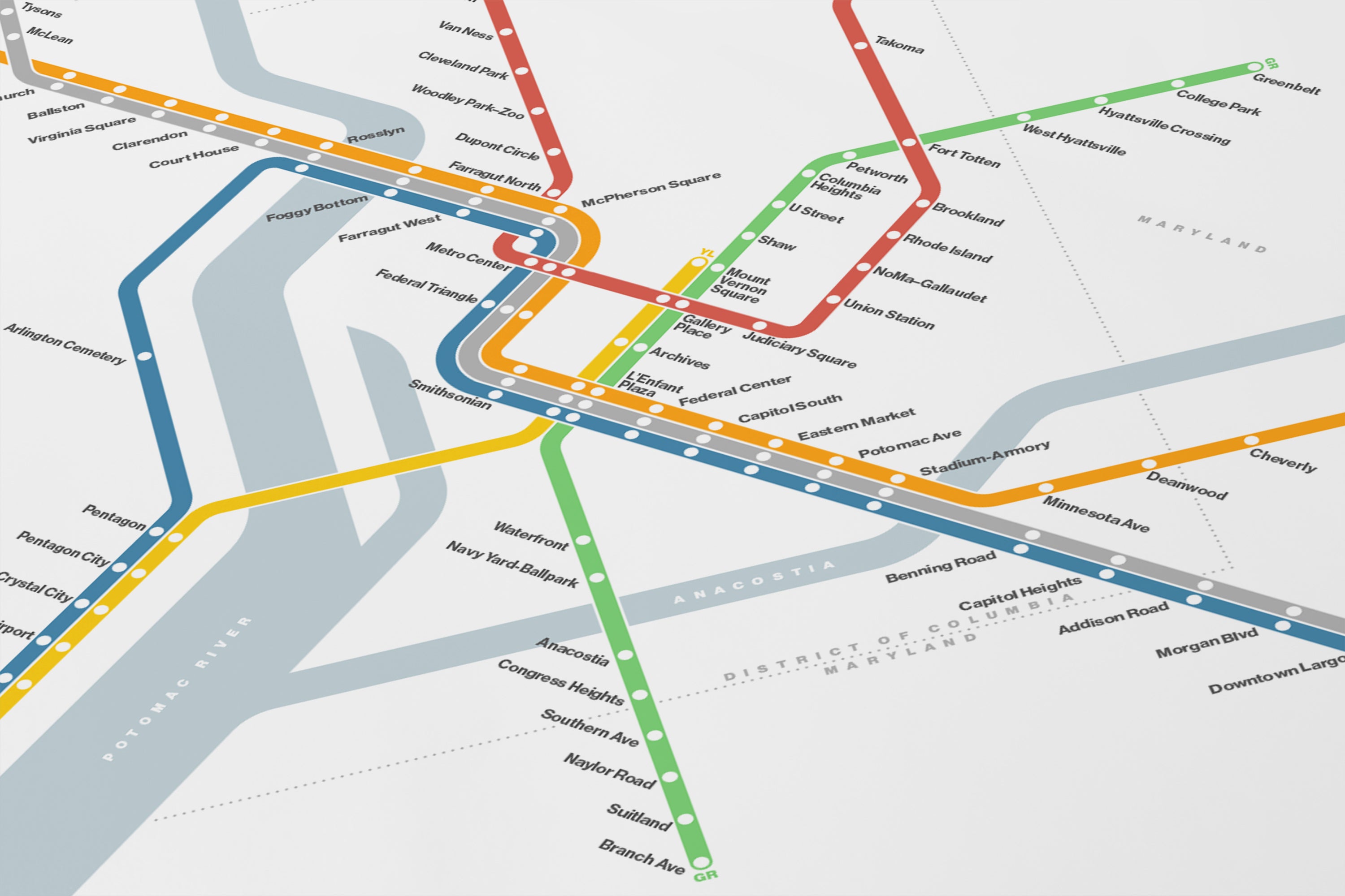 DC Metro / Light Mode System Map