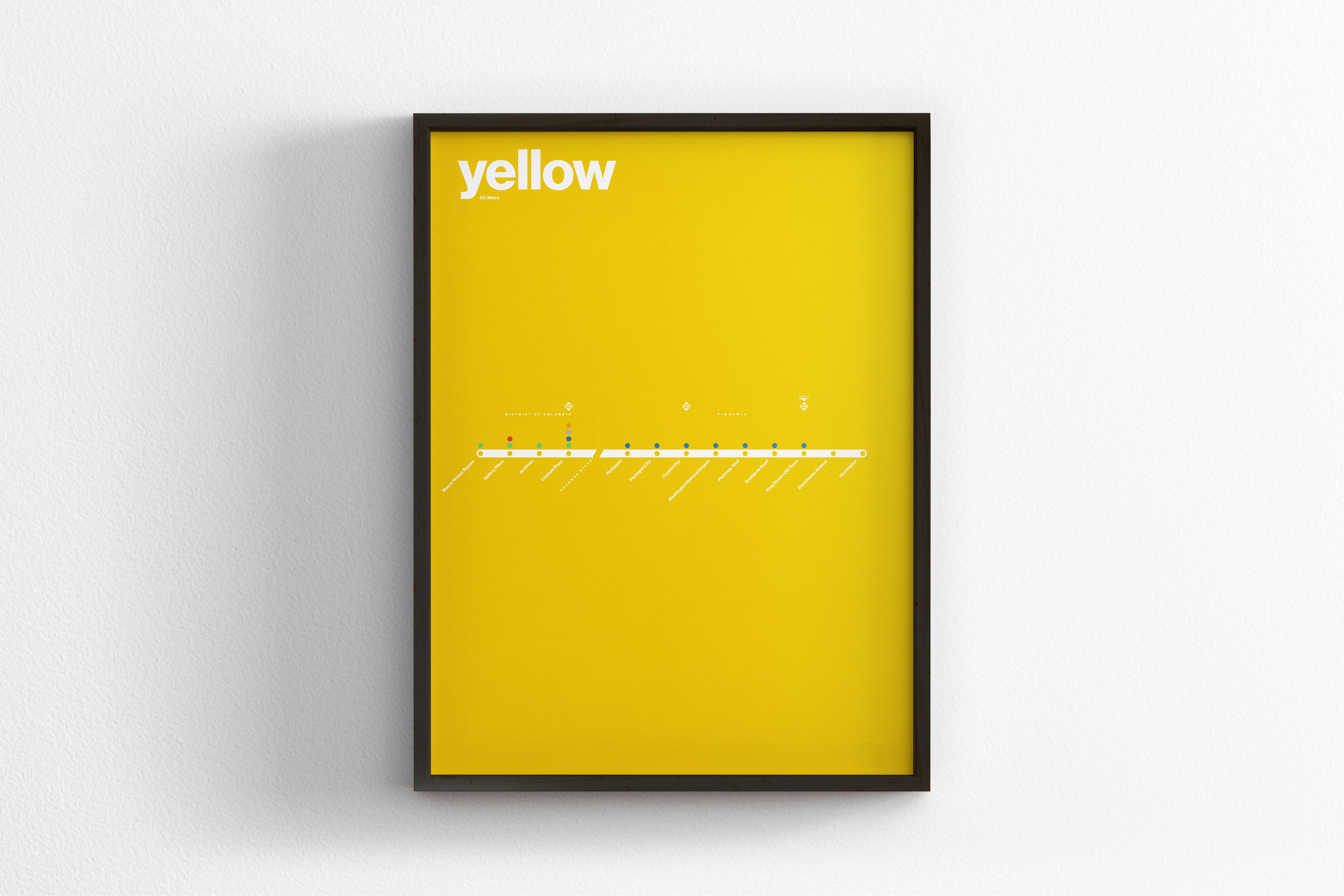 Yellow Line Map / DC Metro