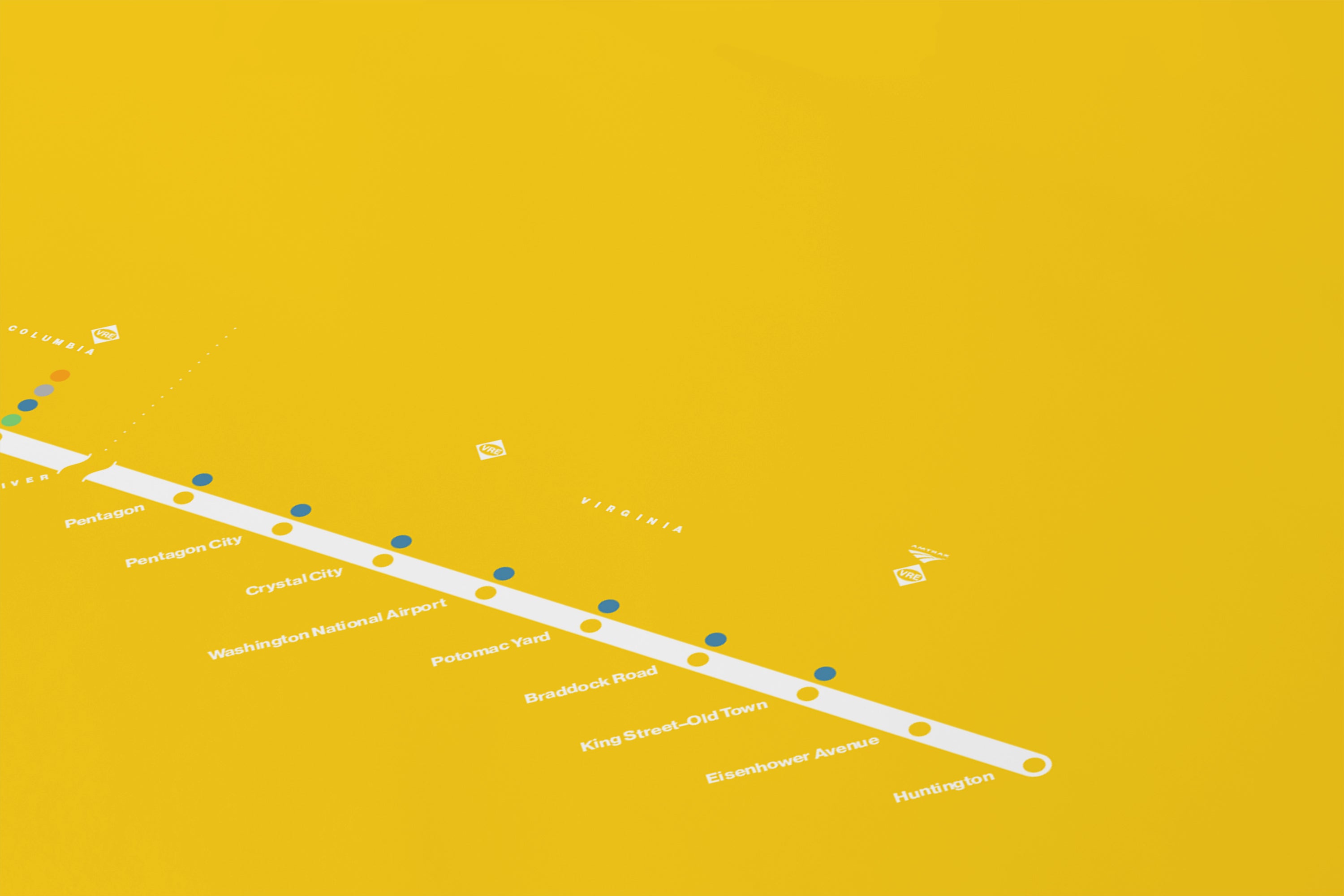 Yellow Line Map / DC Metro