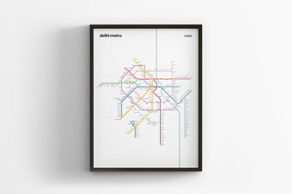 Delhi Metro / Light Mode System Map / English