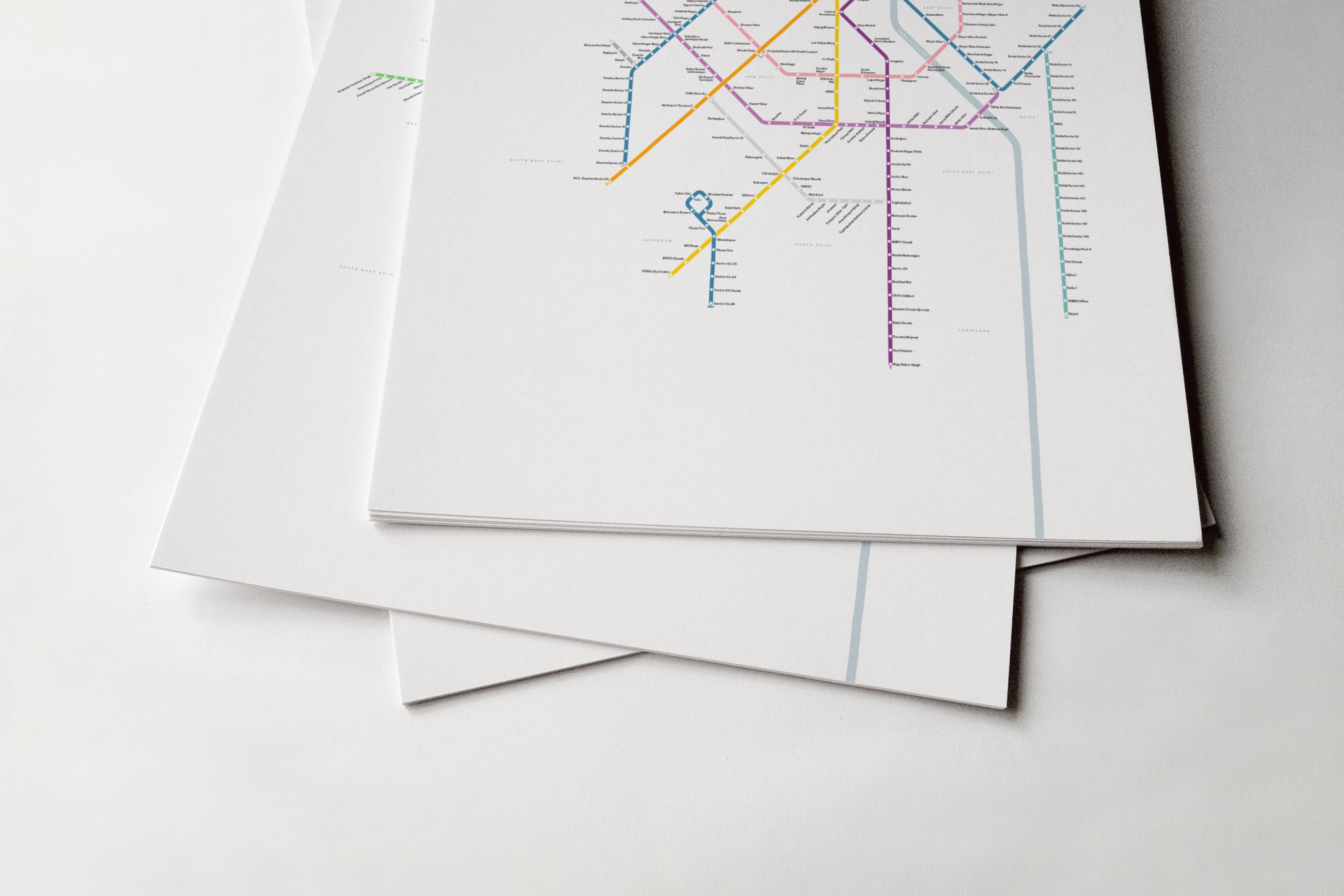 Delhi Metro / Light Mode System Map / English