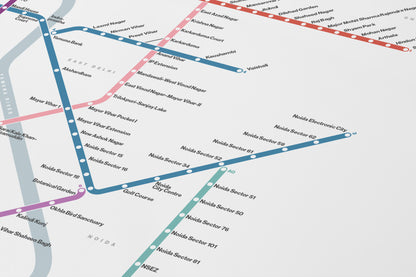 Delhi Metro / Light Mode System Map / English