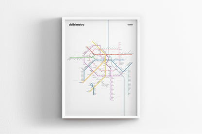 Delhi Metro / Light Mode System Map / English