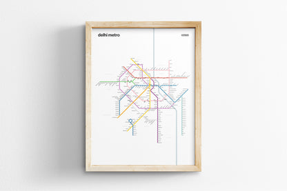 Delhi Metro / Light Mode System Map / English
