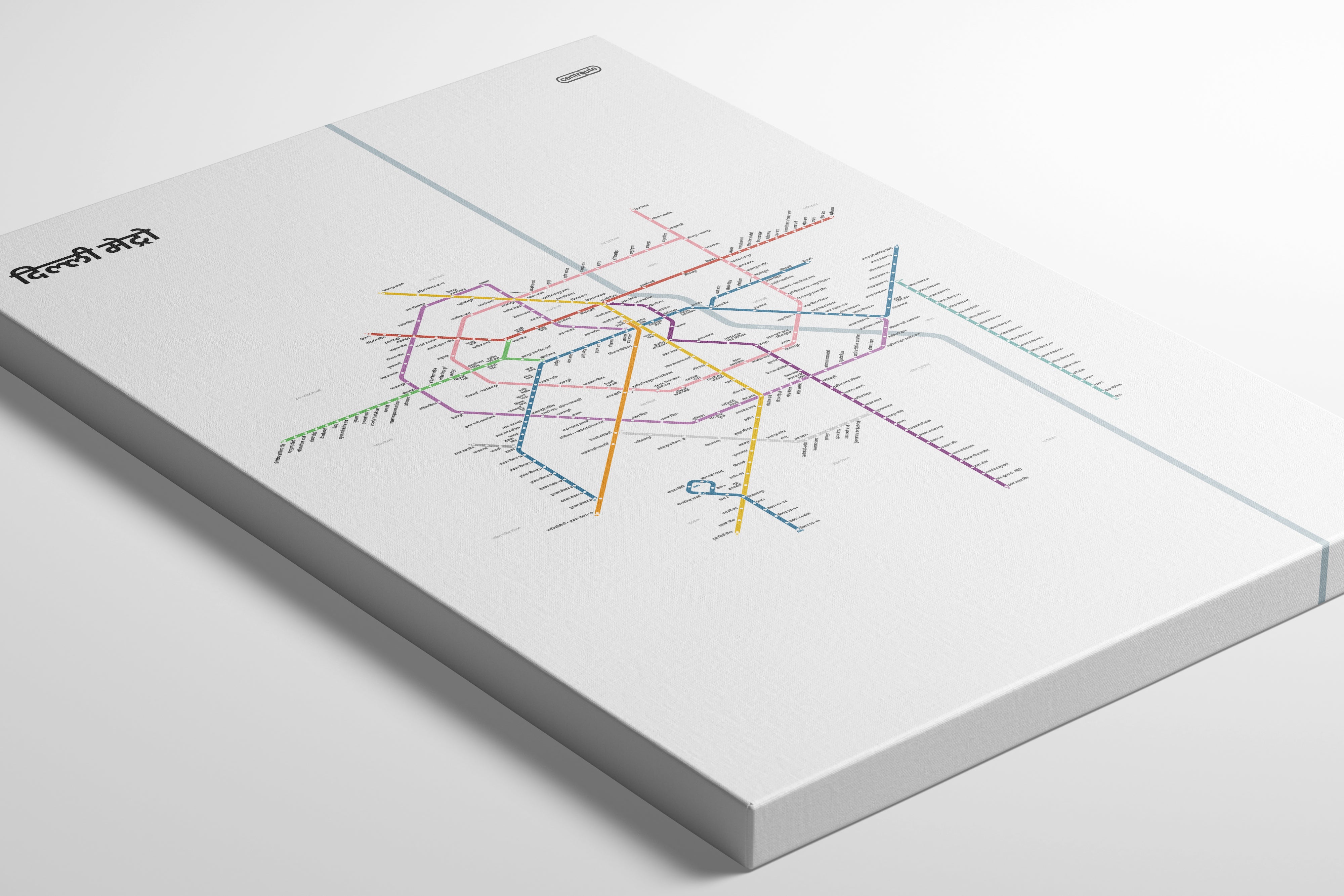 Delhi Metro / Light Mode System Map / Hindi