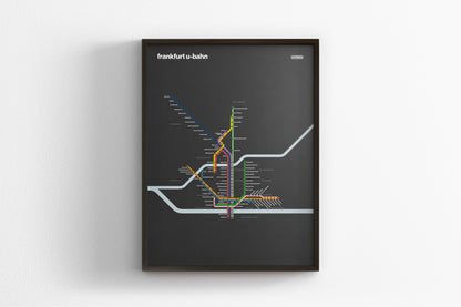 Frankfurt U-bahn / Dark Mode System Map