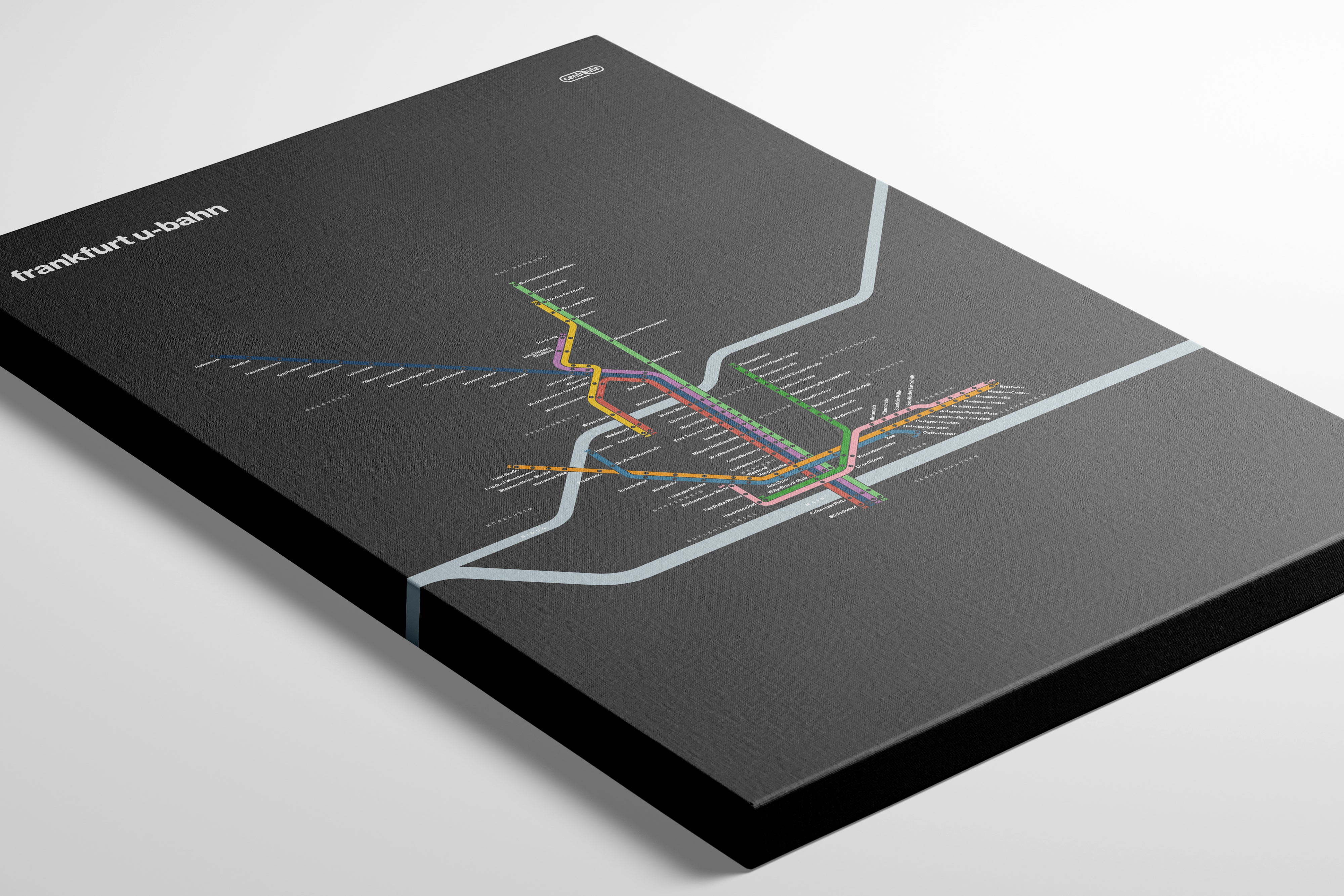 Frankfurt U-bahn / Dark Mode System Map