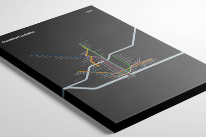 Frankfurt U-bahn / Dark Mode System Map