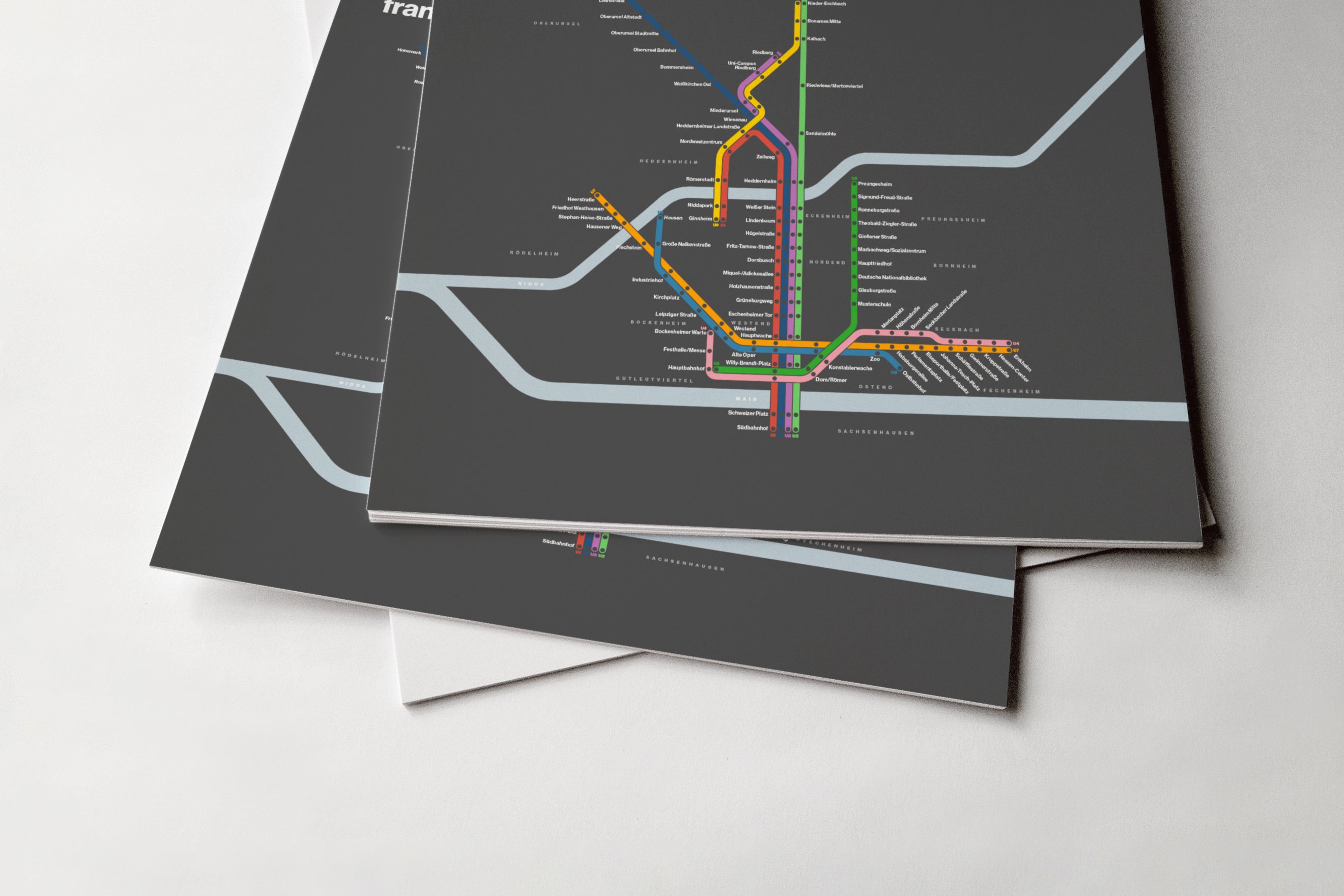 Frankfurt U-bahn / Dark Mode System Map