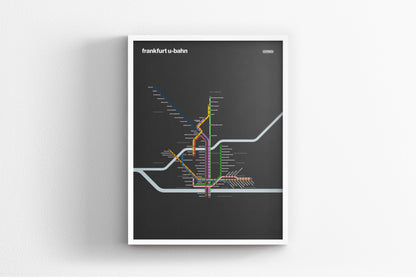 Frankfurt U-bahn / Dark Mode System Map