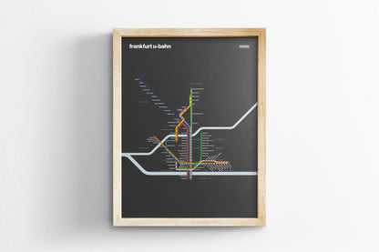 Frankfurt U-bahn / Dark Mode System Map