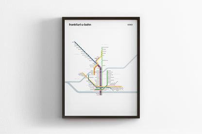 Frankfurt U-bahn / Light Mode System Map