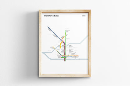 Frankfurt U-bahn / Light Mode System Map