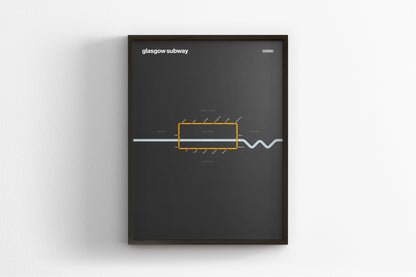Glasgow Subway / Dark Mode System Map