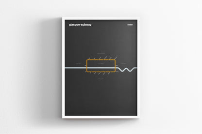 Glasgow Subway / Dark Mode System Map