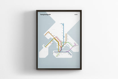 Hong Kong MTR 港鐵 港铁 / Light Mode System Map