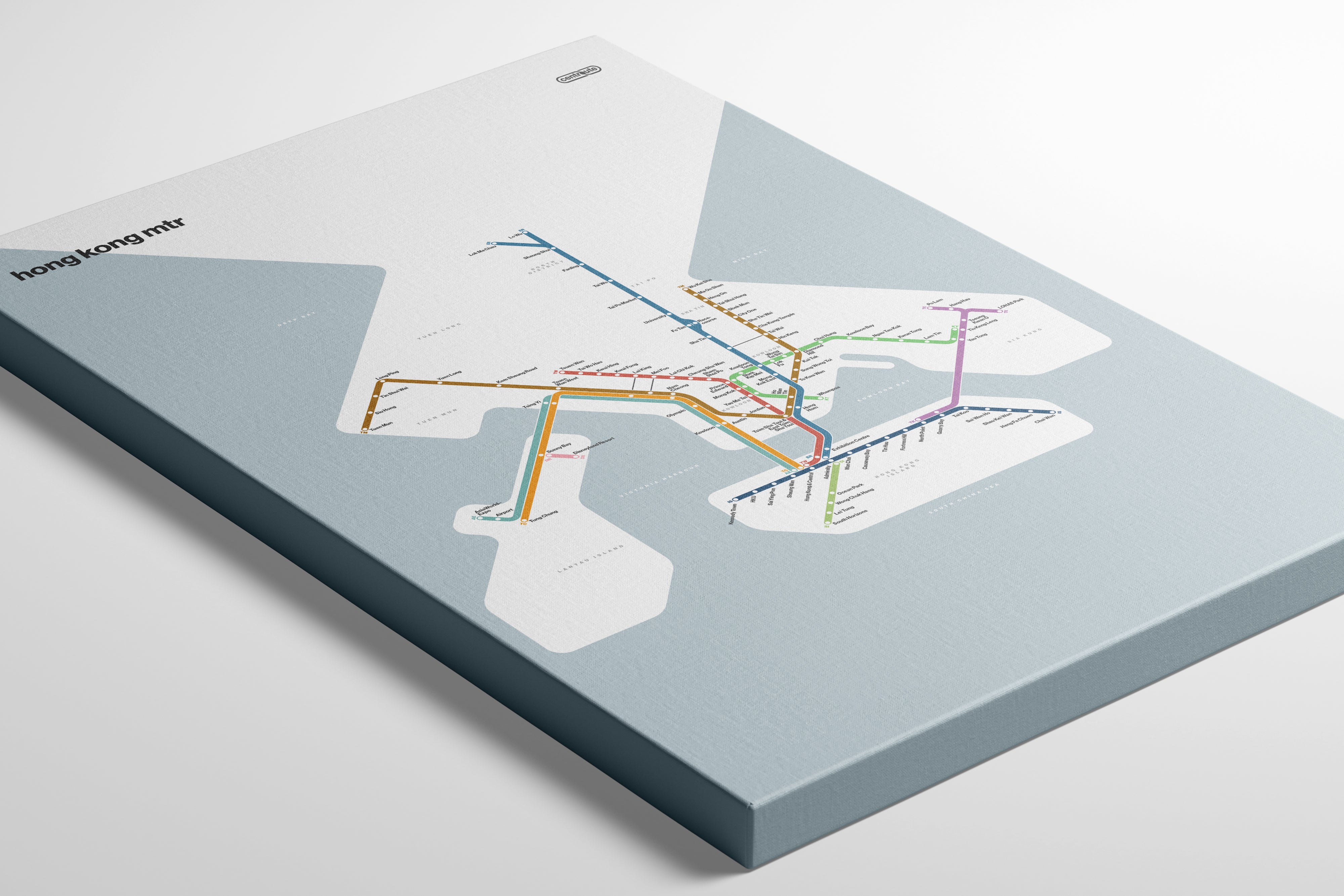 Hong Kong MTR 港鐵 港铁 / Light Mode System Map