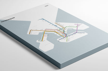Hong Kong MTR 港鐵 港铁 / Light Mode System Map
