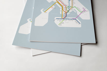 Hong Kong MTR 港鐵 港铁 / Light Mode System Map