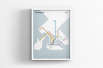 Hong Kong MTR 港鐵 港铁 / Light Mode System Map