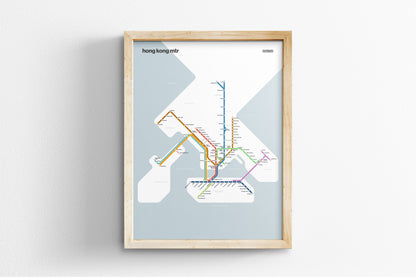 Hong Kong MTR 港鐵 港铁 / Light Mode System Map