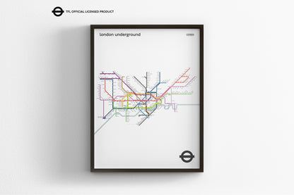 London Underground / Light Mode System Map / Vertical