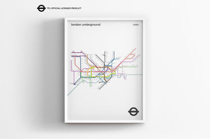 London Underground / Light Mode System Map / Vertical