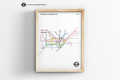 London Underground / Light Mode System Map / Vertical
