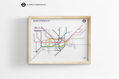 London Underground Tube Map / Light Mode System Map / Horizontal