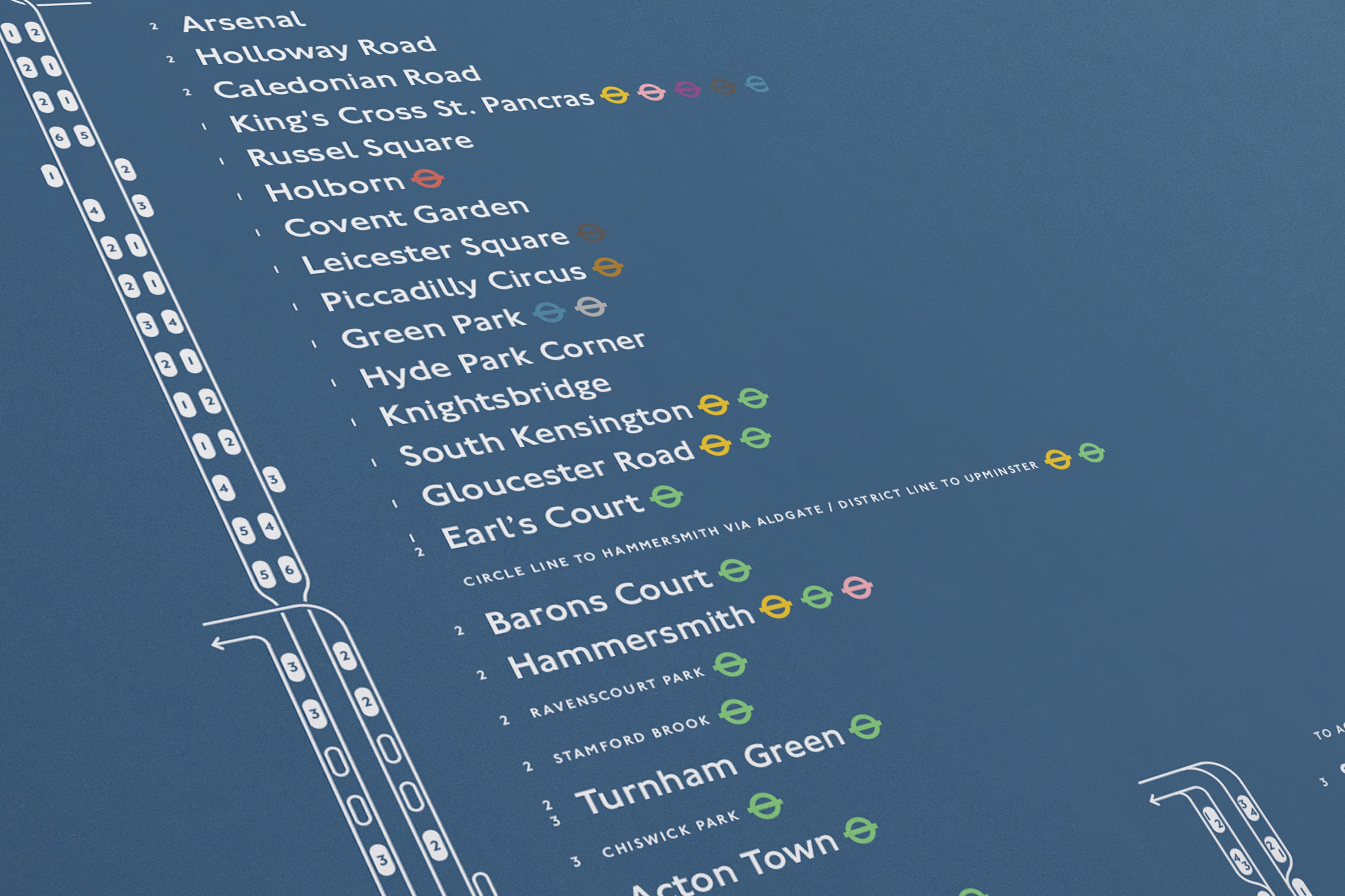 Piccadilly Line Map / London Underground