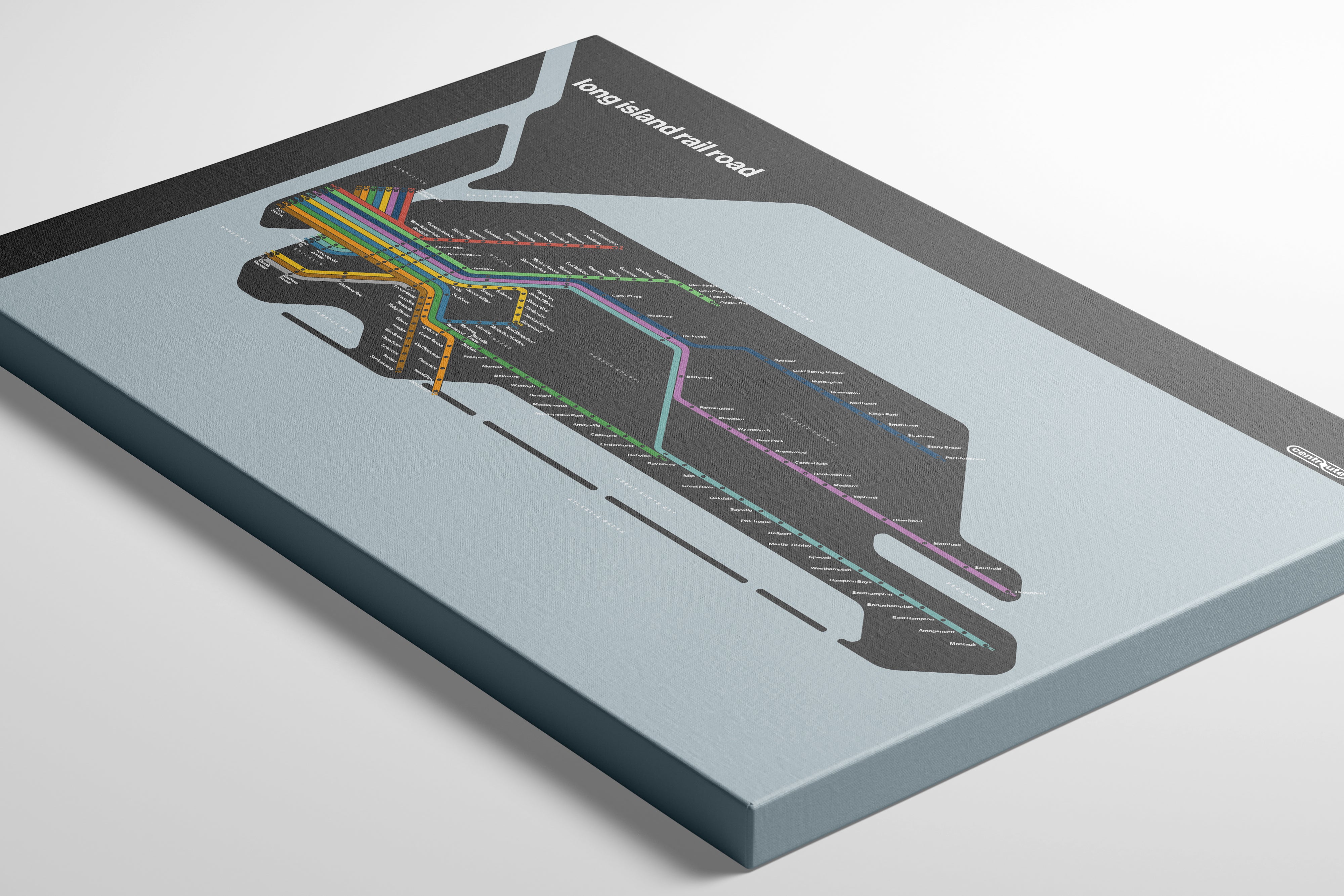LIRR Long Island Rail Road / Dark Mode System Map