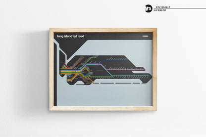 LIRR Long Island Rail Road / Dark Mode System Map