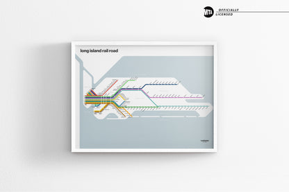 LIRR Long Island Rail Road / Light Mode System Map