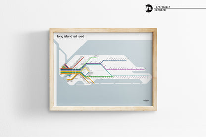 LIRR Long Island Rail Road / Light Mode System Map