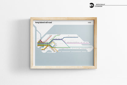LIRR Long Island Rail Road / Light Mode System Map